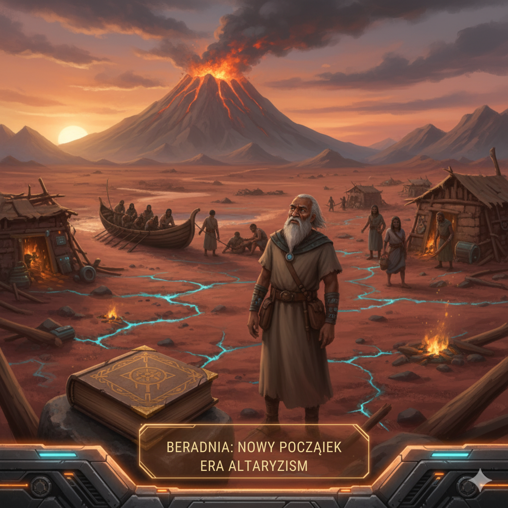 Surowe wybrzeża Berdanii i wulkan Urf dominujący nad horyzontem