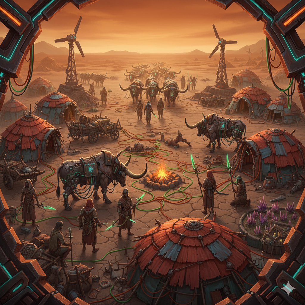 Argora — zabudowa z piaskowca u stóp Urfu